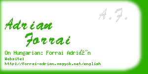 adrian forrai business card